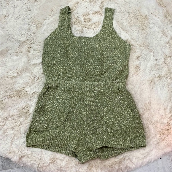 Free People Pants - Free People Green Cotton Romper